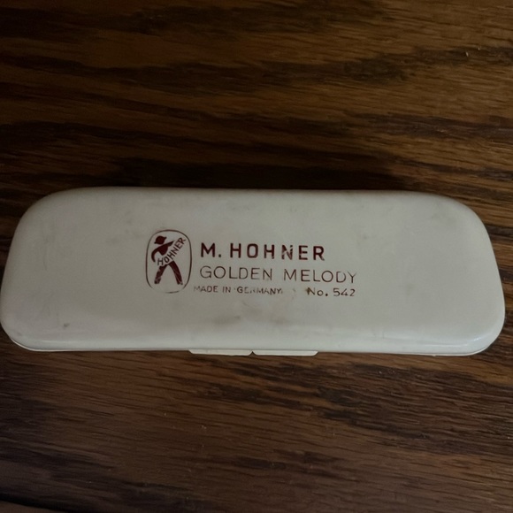 M. HOHNER GOLDEN MELODY KEY OF B 50'S RETRO DIATONIC HARMONICA No.542 Germany - Picture 2 of 4